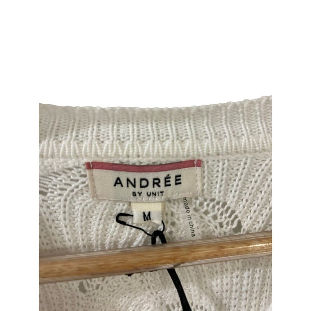 Andree by Unit White Long Sleeve Sweater Medium - Picture 4 of 9